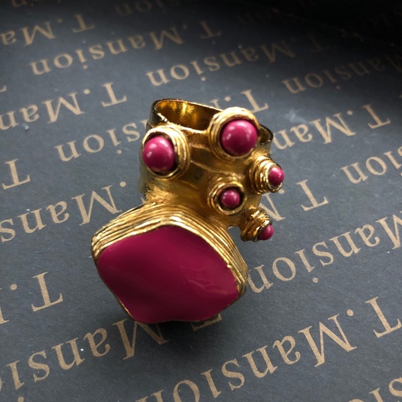 Yves Saint Laurent YSL Arty Oval chunky Ring with enamel - Picture 7 of 9